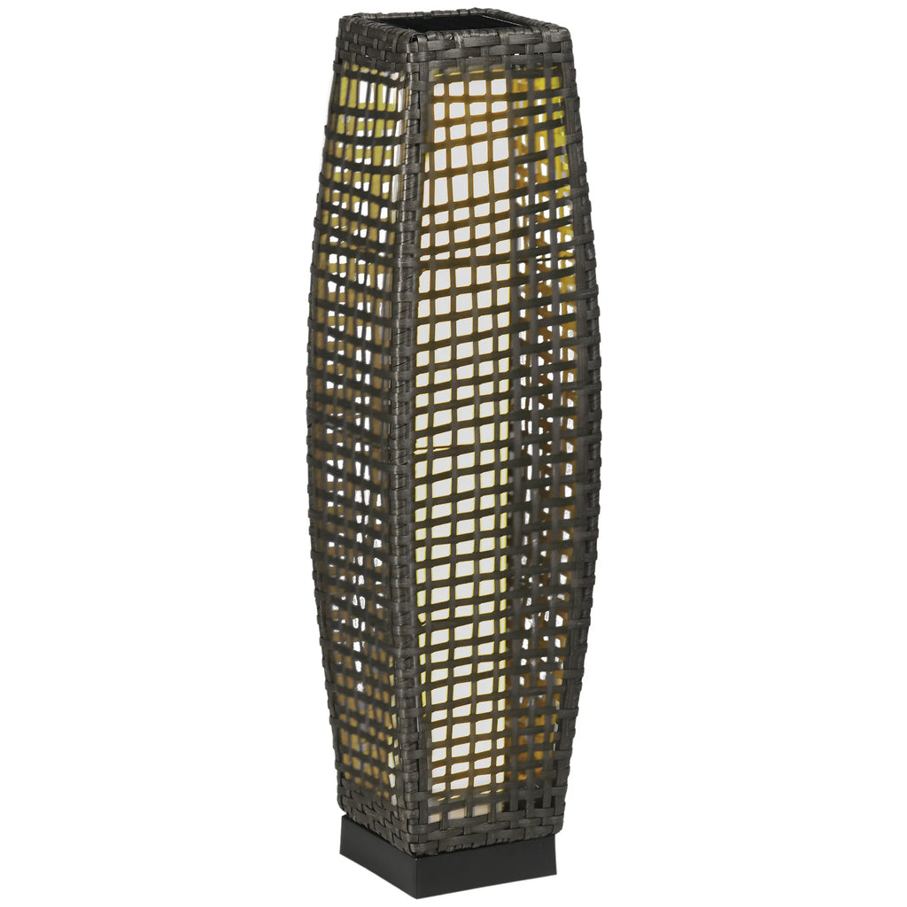 Lauko saulės baterijų stovimas šviestuvas iš poliratano 78 cm pilkas