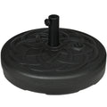 Lauko skėčių stovas užpildomas vandeniu ar smėliu, juodas, 56 cm