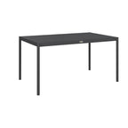 Lauko stalas aliumininis 145 x 90 cm, tamsiai pilkas