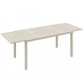 Lauko stalas išskleidžiamas 150/225 x 85 cm, aliuminis, 6-8 asmenims, baltas