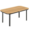 Lauko stalas su WPC stalviršiu 155 x 88 cm rudas