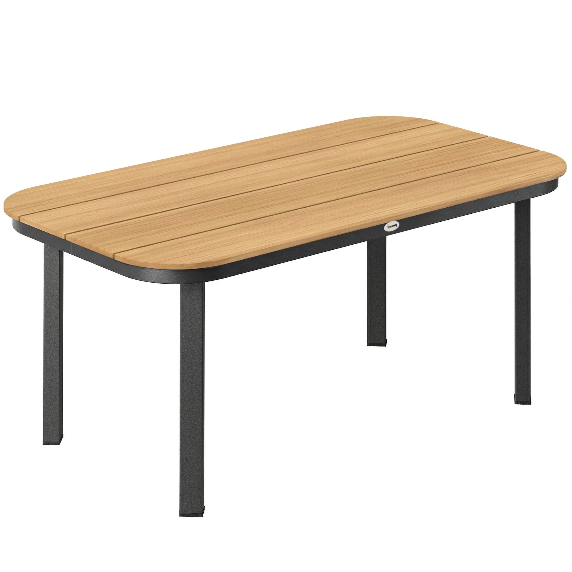 Lauko stalas su WPC stalviršiu 155 x 88 cm rudas