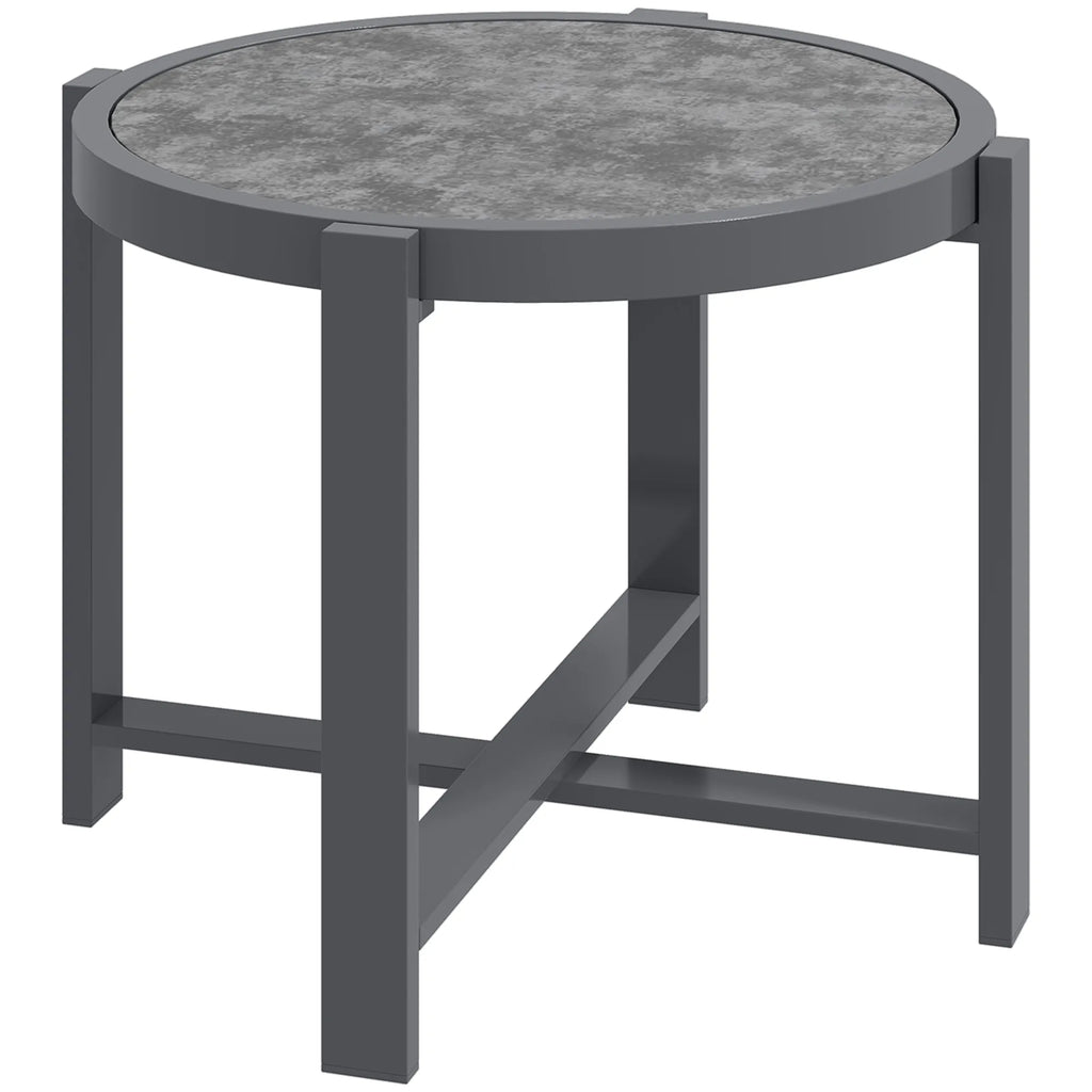 Lauko staliukas apvalus, iki 50 kg, pilkas