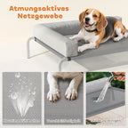 Lauko šunų gultas vidutinio dydžio šunims su pagalve, 110x75 cm, šviesiai pilka