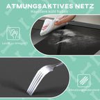 Lauko šunų lova su stogeliu, iki 30 kg, šviesiai pilka