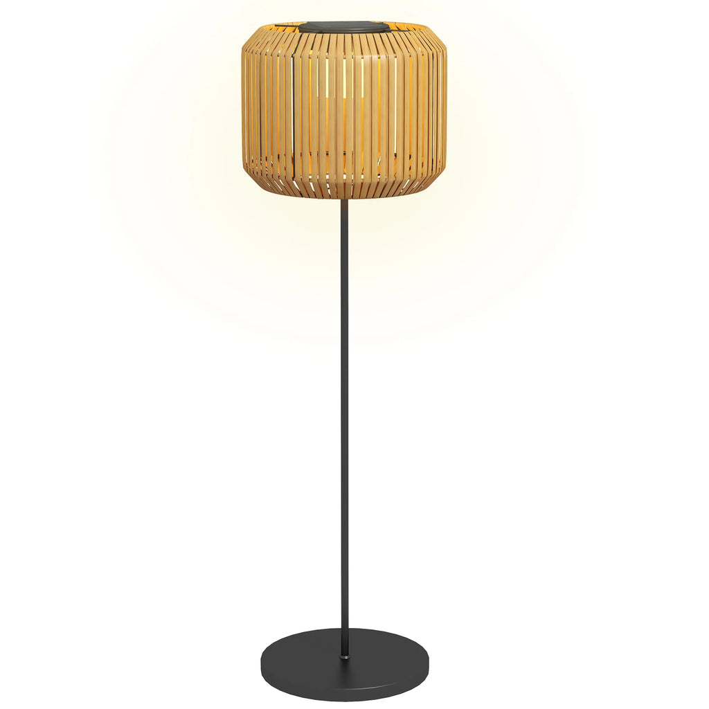 Lauko šviestuvas saulės energija įkraunamas, Ø34 x 130 cm, geltonas
