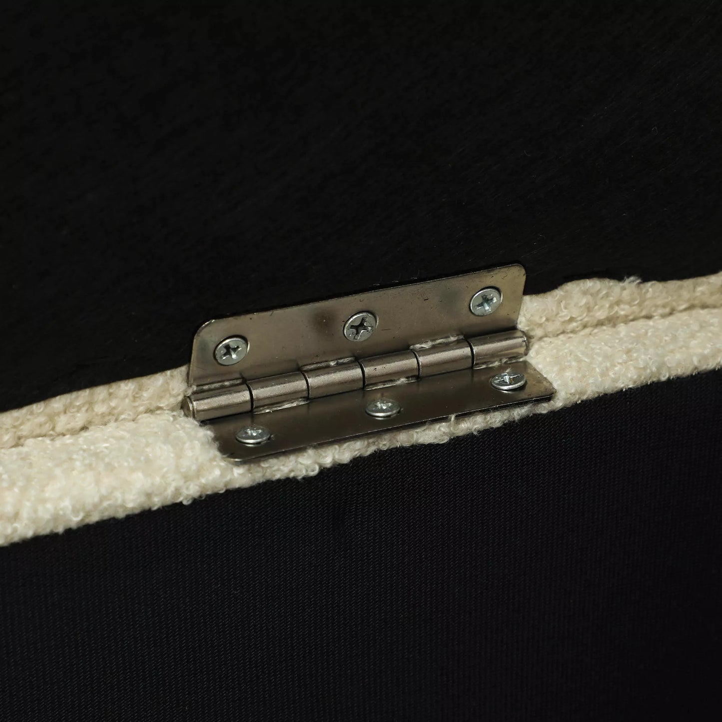 Vintažinio dizaino suolas, batų suolas, paslėpta daiktadėžė, kašmyro išvaizda, smėlio spalvos + juoda