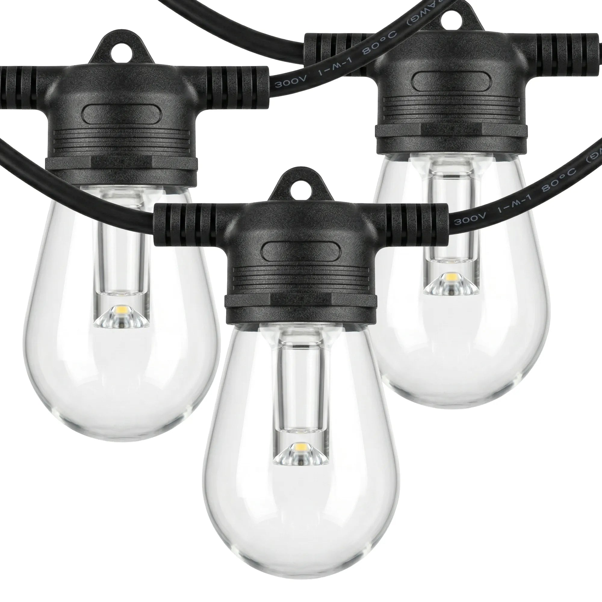 LED lauko girlianda RGBW su nuotolinio valdymo pultu 16,8 m juoda
