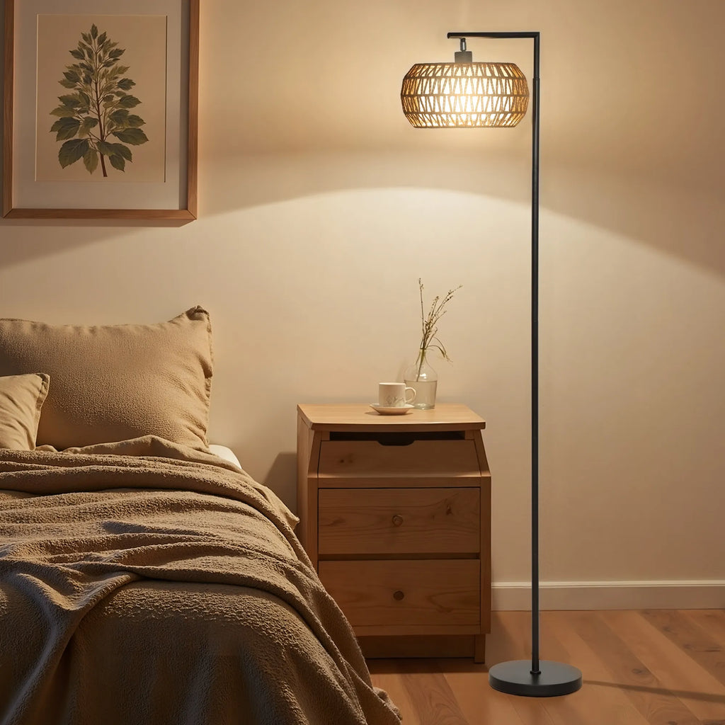 LED toršeras, reguliuojamo ryškumo, 3 spalvinės temperatūros, juodas