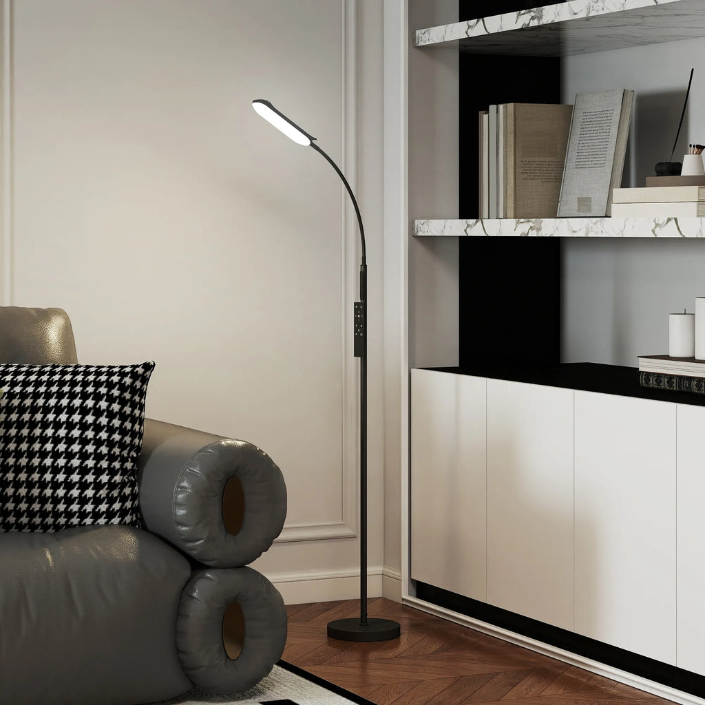 LED toršeras su šviesos reguliavimu, 175 cm, juodas