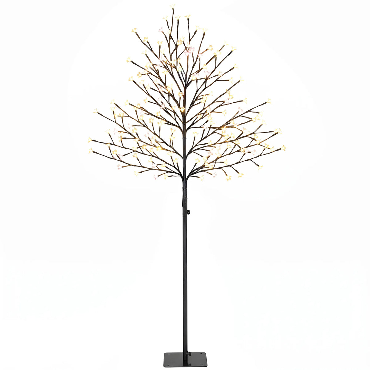 LED vyšnių žiedų medis, 150 cm, 160 LED, 20 lanksčių šakelių, Kalėdų dekoracija