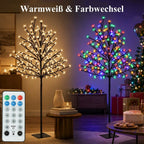 LED vyšnių žiedų medis, 150 cm, 160 LED, 20 lanksčių šakelių, Kalėdų dekoracija