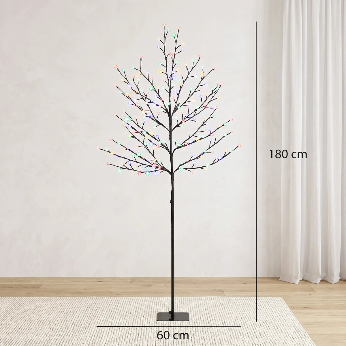 LED vyšnių žiedų medis, 180 cm, su 200 LED lempučių