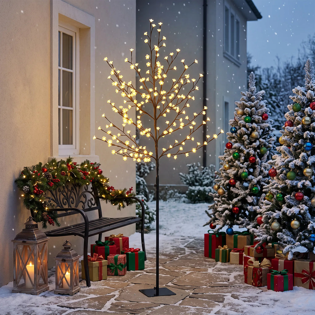 LED vyšnių žiedų medis, 180 cm, su 200 LED lempučių