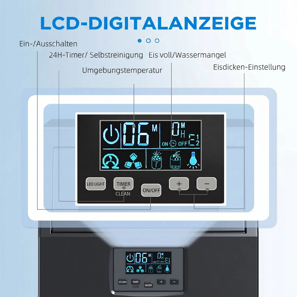 Ledo generatorius 30 kg/24h su 4 kg talpa, juodas