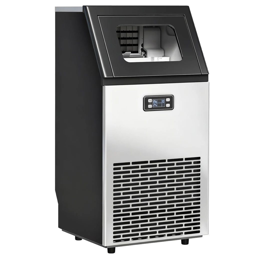 Ledo generatorius 45 kg/24h nerūdijančio plieno su LCD ekranu