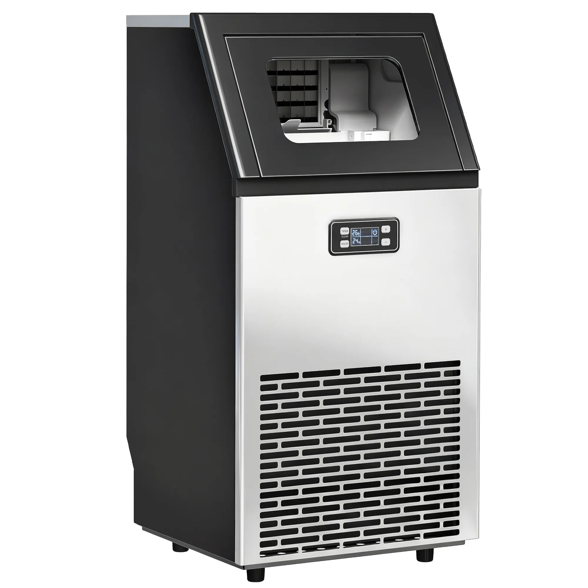 Ledo generatorius 45 kg/24h nerūdijančio plieno su LCD ekranu
