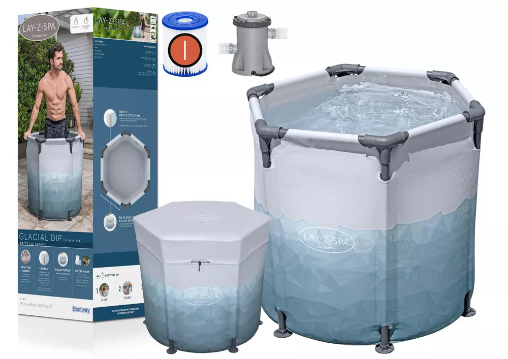 Ledo vonios kubilas Bestway Glacial Dip, 90 x 80 cm, pilkas