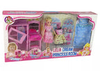 Lėlių baldų ir aksesuarų rinkinys LELIA Dream Princess Room, su lėle ir drabužiais, 10–14 colių lėlėms