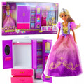 Lėlių drabužių spinta su lėle Anlily The Magic Wardrobe, 34 × 61 × 9 cm