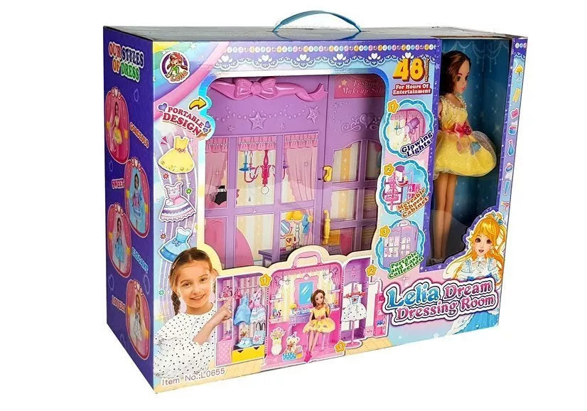 Lėlių žaidimų rinkinys persirengimo kambarys Leantoys, 3 metų+
