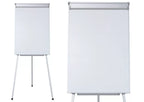 Lentos stovas bloknotui, 110 cm aukščio, su spaustuku ir lentynėle markeriams, sidabro spalvos