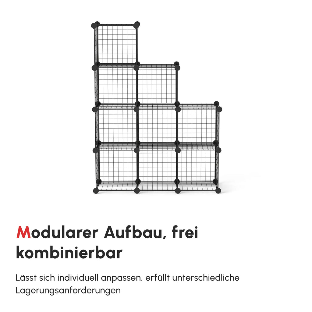 Lentyna modulinė 6 kubų 105 × 35 × 105 cm juoda