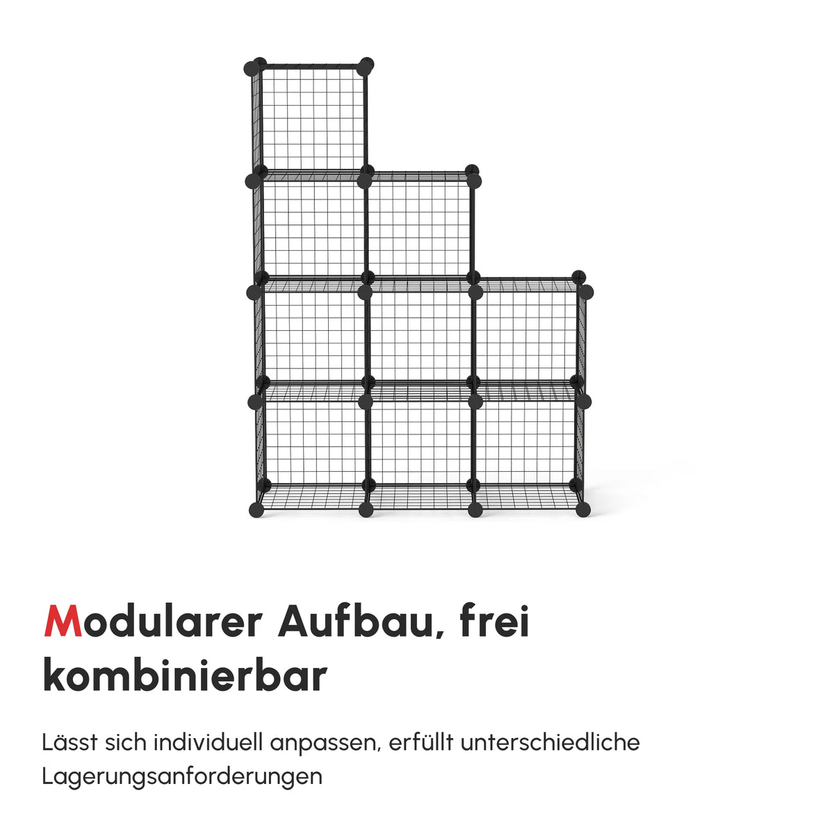 Lentyna modulinė 6 kubų 105 × 35 × 105 cm juoda
