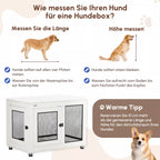 Infografika, kaip išmatuoti šunį narvui parinkti