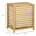 Skalbinių krepšio schema su matmenimis 60, 50 ir 36 cm