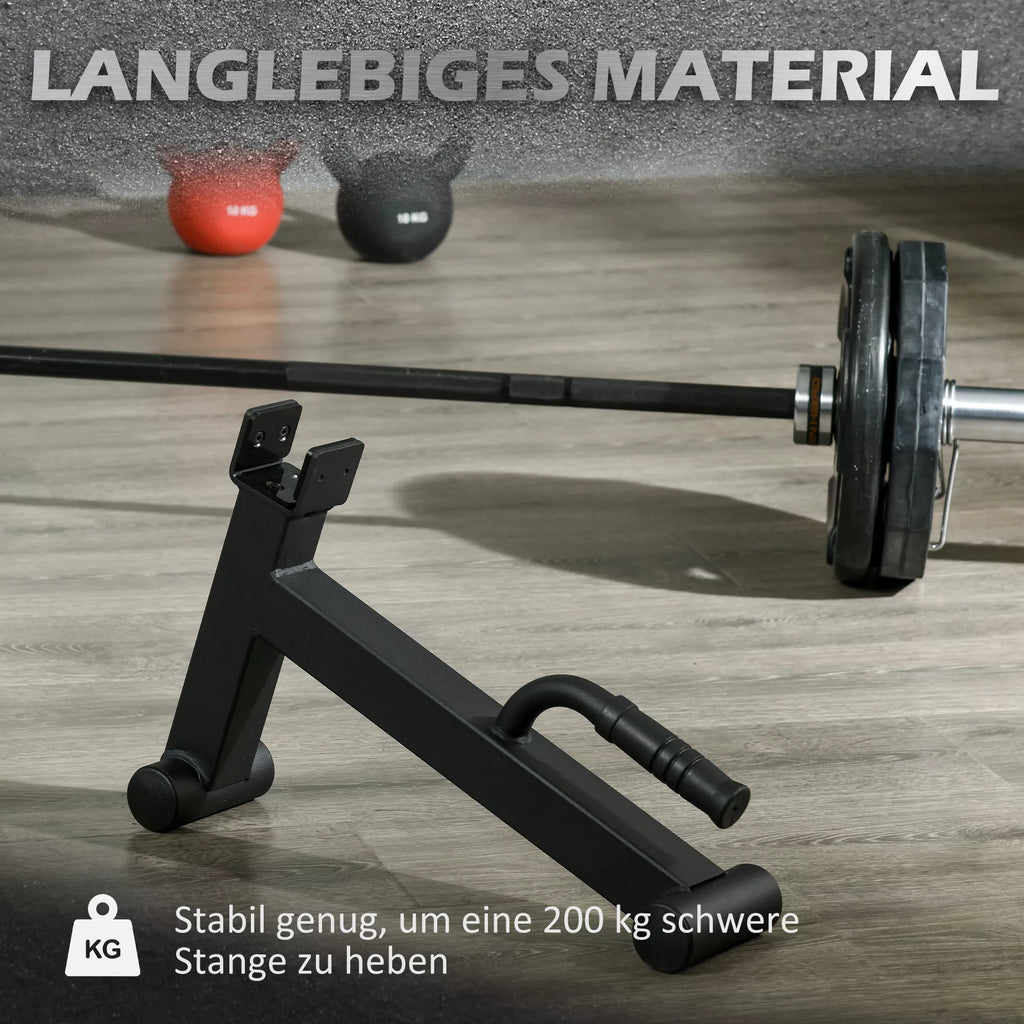 Barbell Jack Deadlift Jack su neslystančia rankena Stumdymas su štanga 50 x 12 x 33 cm Juoda