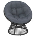 Lounge, krėslas 360° besisukantis, su pagalve, iki 120 kg, pilkas