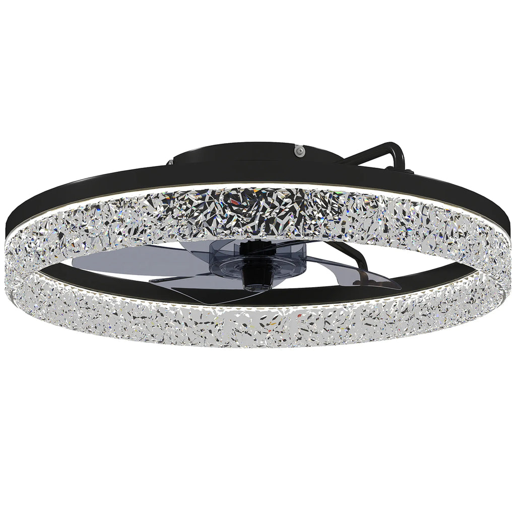 Lubinis ventiliatorius su LED apšvietimu, valdomas nuotoliniu būdu, 50 cm