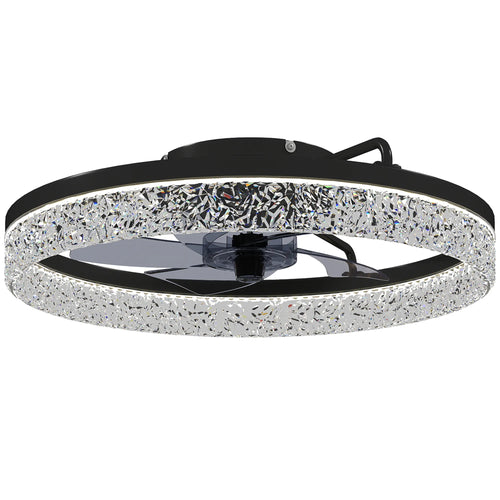 Lubinis ventiliatorius su LED apšvietimu, valdomas nuotoliniu būdu, 50 cm