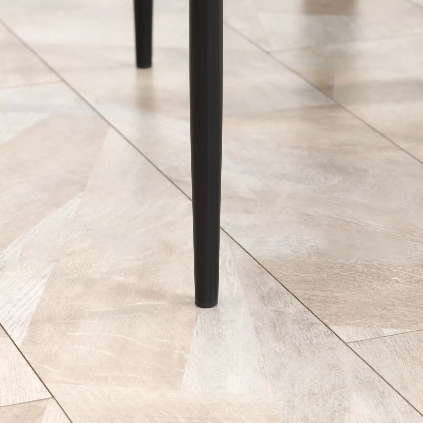 5 dalių valgomojo komplektas su 4 kėdėmis, modernaus dizaino, stiklinis stalas, juodas