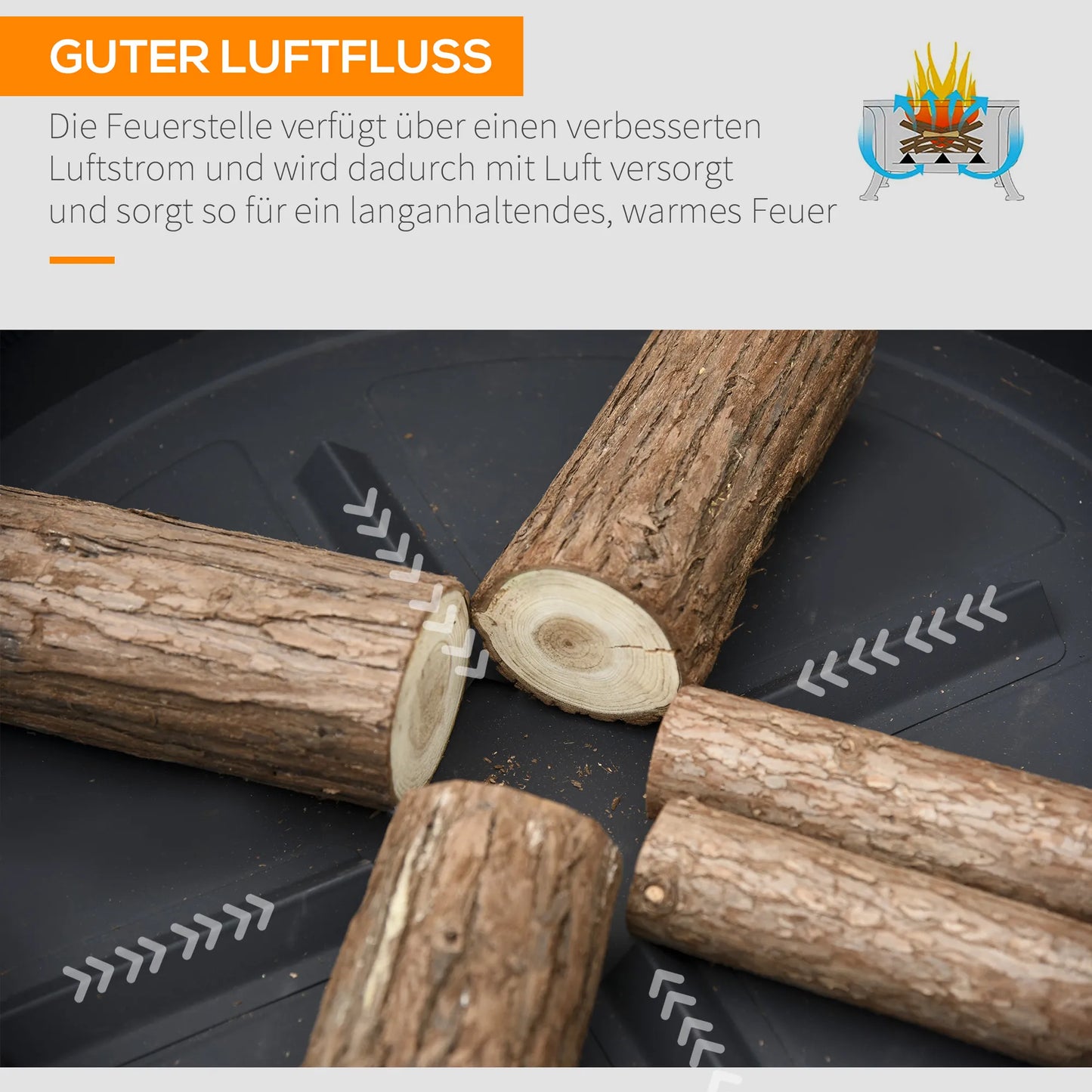 Lauko židinys su kibirkščių gaudykle, kepsnine, pakūrykle, kvadratinis, plieninis korpusas, juodas, 66 x 66 cm