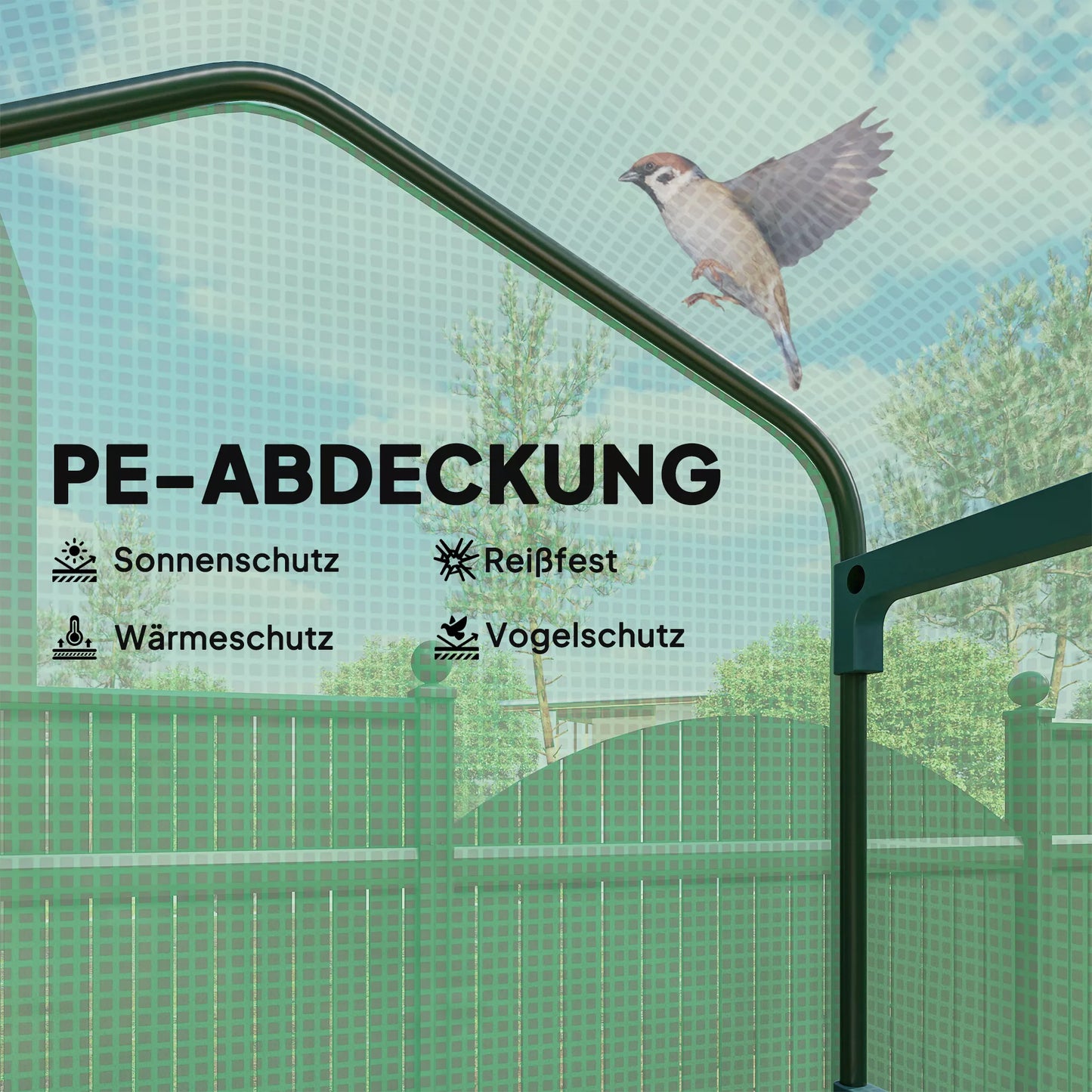 Foliuotas šiltnamis, šiltnamis, mini šiltnamis, augalų namelis, daigykla, 4 lentynos, 69 x 50 x 165 cm, žalias