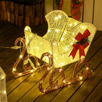 LED kalėdinė dekoracija, šviečiantis elnias su rogėmis, 170 lempučių, 50 x 29 x 42 cm