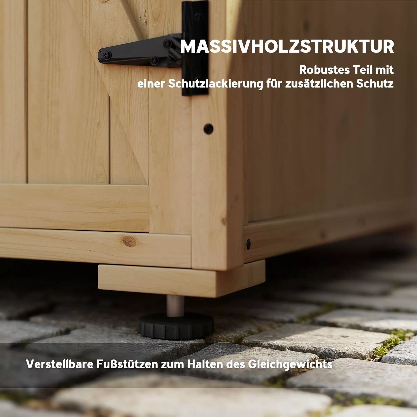 Lauko daiktadėžė sodo pagalvėlių dėžė, atspari oro sąlygoms, su asfalto stogu, 77,5 cm x 88 cm x 90 cm, tamsiai pilka