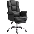 Ergonomiška biuro kėdė, reguliuojamas aukštis 48–56 cm, atlenkiamas atlošas, kojų atrama, juoda