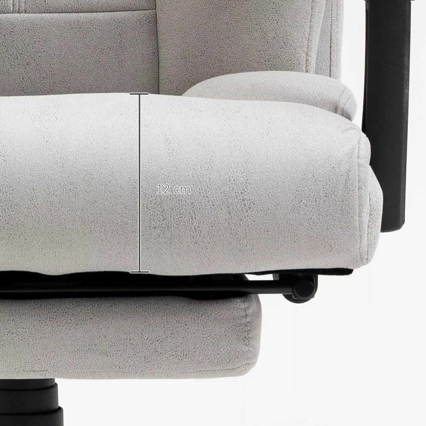 Masažinė biuro kėdė, kompiuterio kėdė, juosmens šildymas, svyravimo funkcija, šviesiai pilka