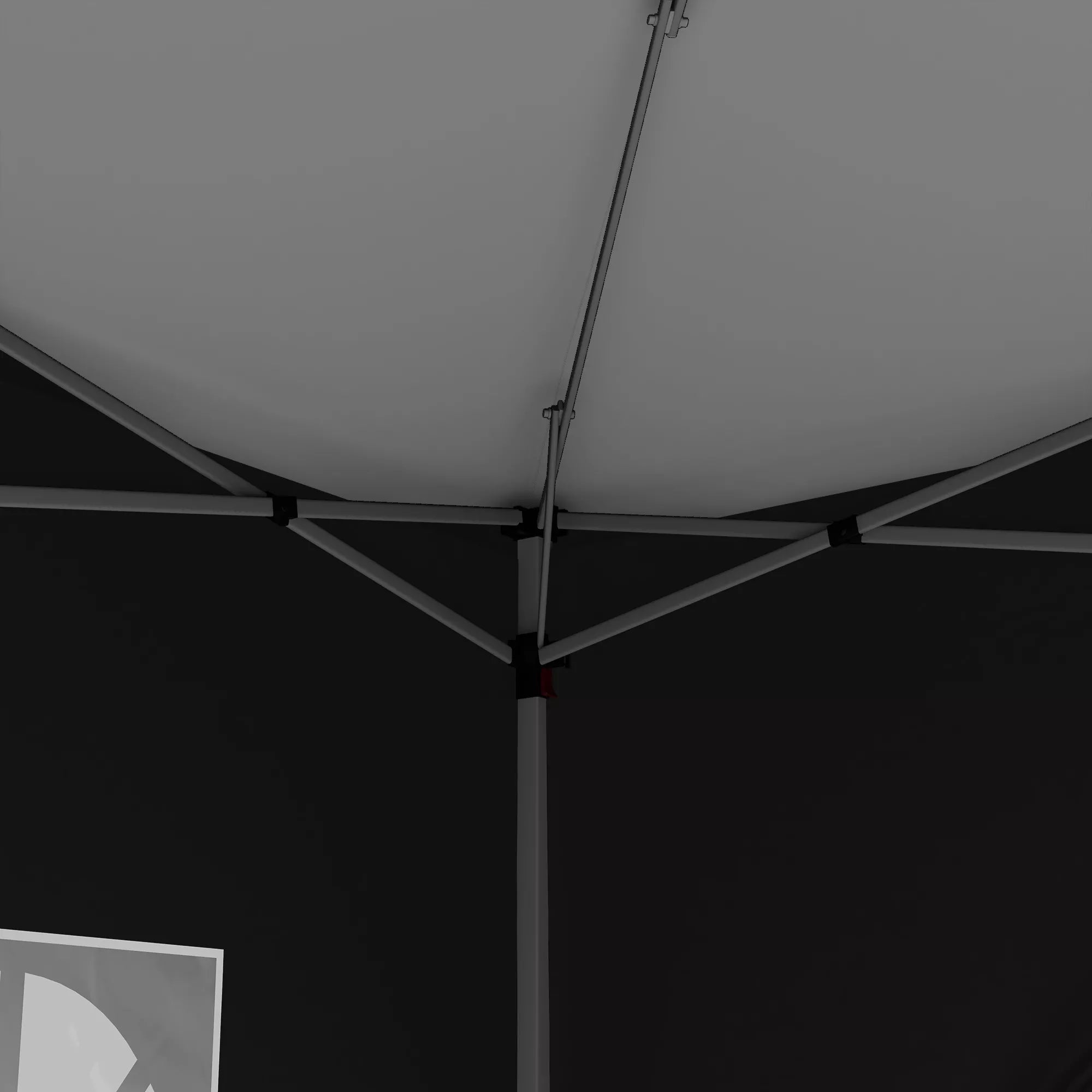Paviljono stogo jungties detalė