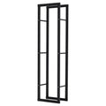 Metalinė malkų lentynėlė 40 x 25 x 150 cm Malkų lentynėlė Stalo pagalba Plieninis rėmas iki 100 kg Malkų laikymo vieta Lauko medinė lentynėlė Malkų lentynėlė sodui Terasai Lauko Juoda