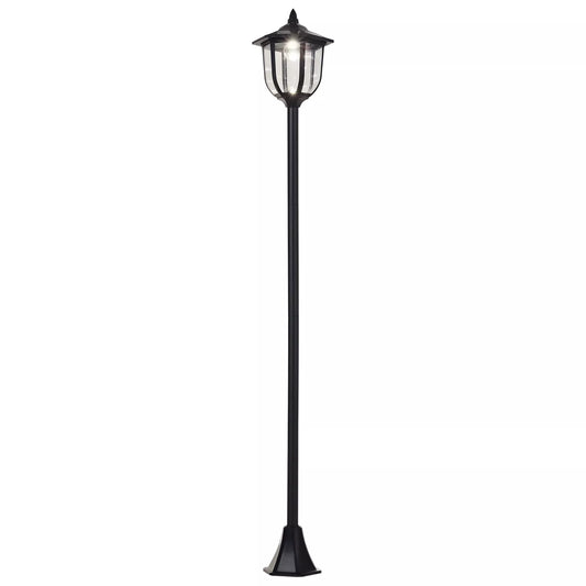 Saulės LED sodo žibintas, plastikinis žibintas, lauko šviestuvas vidui ir laukui, 177 cm aukščio, sodo šviestuvas, 30/60 liumenų, sodui, balkonui, dekoracijai, juodas