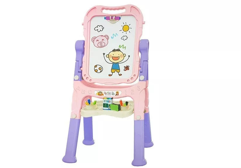 Magnetinė kreidinė lenta 2 viename, rožinė ir violetinė