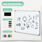 Magnetinė lenta Whiteboard, balta, 90x60 cm