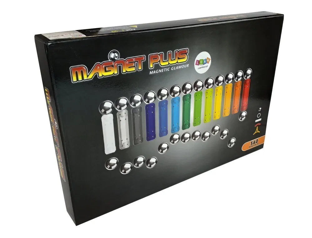 Magnetinis konstravimo rinkinys Magnet Plus, 560 dalių, lavinamasis, spalvotas
