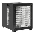 Maisto džiovyklė, 850 W, 40–70 °C, 48 val. laikmatis, 12 nerūdijančio plieno padėklų, juoda