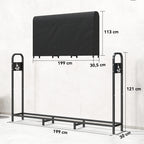 Malkų laikiklis, metalinis, su uždangalu, iki 300 kg, 199 × 30 × 121 cm