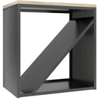 Malkų stovas, 2 viename, su pertvara, 58 × 36 × 60 cm, juodas